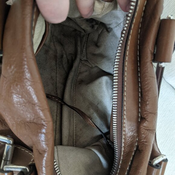 Michael Kors Brown Leather Doctors Satchel with Duster - Picture 10 of 10